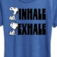 thumbnail image 3 of Peanuts - Snoopy Inhale Exhale - Women's Short Sleeve Graphic T-Shirt, 3 of 6