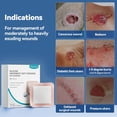 thumbnail image 6 of XIRQI 20 Count Silicone Super Absorbent Wound Dressing Gentle Border 5" X 5" Adhesive Bandages for Diabetic Foot Ulcers,Heavy Exudate Wound Care Pads, 6 of 7