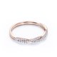 thumbnail image 4 of JeenMata Alianza de Boda de Media Eternidad con Pavé de Moissanita con Piedra Natal de Abril de 0,25 Quilates y Forma Redonda en Oro Rosa de 18 K sobre Plata, 4 of 6