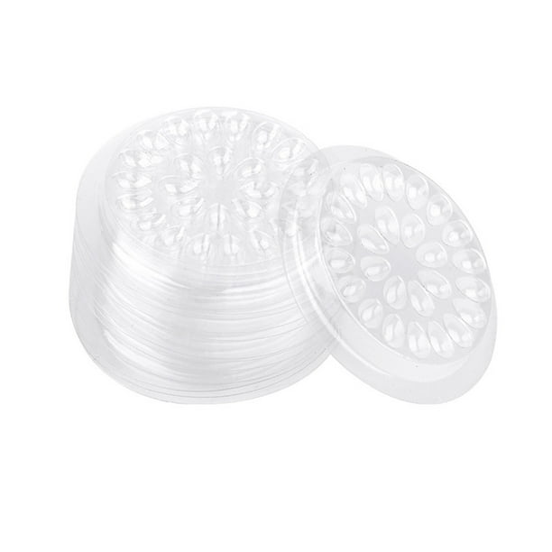 Soporte para pestañas de 100 Uds., cantidad abundante, paleta de pestañas, suministros compactos y duraderos para extensiones de pestañas Ayudas para vestirse con gancho de botón Transparente Jumpingount CE015313-02