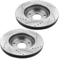 thumbnail image 4 of MotorbyMotor Rear Brake Rotors 278mm Drilled & Slotted Design Brake Rotor & Brake Pad kit Including CLEANER DOT4 FLUID Fits for Buick Lacrosse (V8 Models), Chevrolet Impala Monte Carlo (All Models), 4 of 6