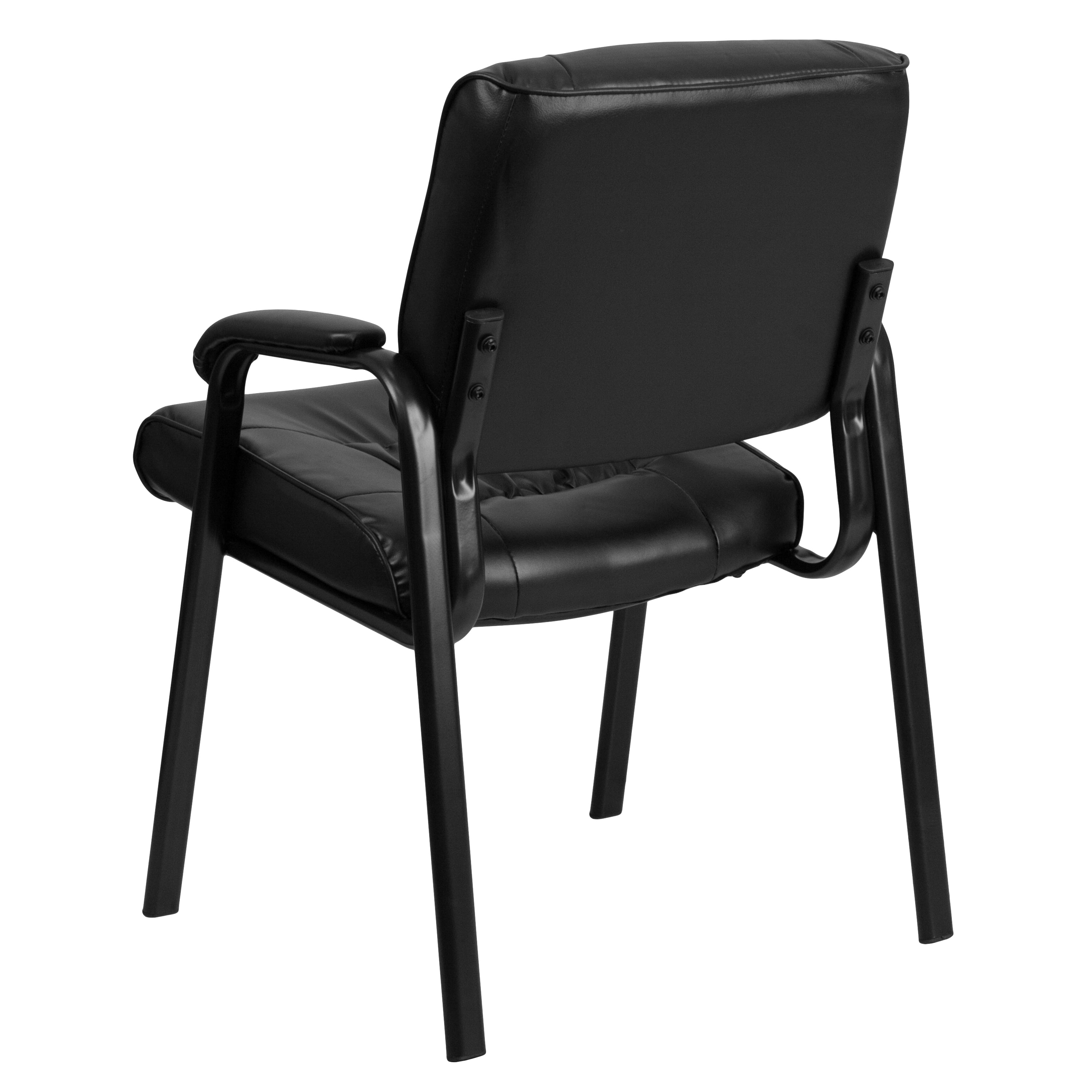 Leather Executive Guest Chair Black