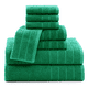 thumbnail image 2 of Casa Platino Toallas de Baño de 8 Piezas: Lujoso 100% Algodón Hilado en Anillos, Incluye 2 Toallas de Baño, 2 de Manos y 4 Paños, de Secado Rápido, Livianas, Esenciales para el Día a Día - Esmeralda, 2 of 8