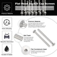 thumbnail image 3 of Uxcell Flat Head Socket Cap Screws Stainless Steel Flat Countersunk Bolts Hex Socket Drive Machine Screws Full Thread #8-32 x 2 Inch 20, 3 of 7