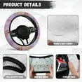 thumbnail image 6 of Yuyamidu Purple Marble Print Steering Wheel Cover for Car Sedan Winter Warm Car Steering Wrap Decor Flannel Auto Steering Wheel Accessories, Easy to Install, 6 of 7