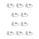 thumbnail image 3 of Minnieouse Anillo abierto con letras mayúsculas, anillos reutilizables seguros para mujer, para interiores y exteriores, viajes, oficina, Type4 NO4, 3 of 6