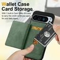 thumbnail image 2 of for Google Pixel 9a Wallet Phone Case with Card Holder, [RFID Blocking PU Leather Protection][Back Flip Magnetic Cases] Kickstand Shockproof Women Men Slim Cover for Google Pixel 9a - Green, 2 of 8