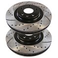 thumbnail image 2 of Geelife Front Drilled Slotted Brake Rotors 2 for Lincoln MKZ 2013-2020 Ford Fusion, 2 of 9
