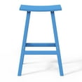 thumbnail image 6 of WestinTrends Malibu HDPE Outdoor Patio 29" Bar Stool Saddle Seat, Pacific Blue, 6 of 14