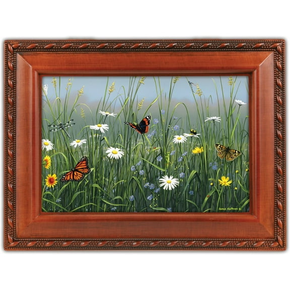 Wildflower & Buttflies Wildlife Woodgrain Cottage Garden Traditional Music Bo...