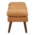 thumbnail image 4 of Amanda 54" Mid-Century Bench in Rust Brown Fabric, 4 of 5