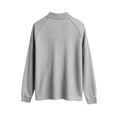thumbnail image 5 of LTTVQM Mens Waffle Knit Polo Shirt Spring Winter Long Sleeve Business Casual Work Golf Collar Shirt Gray M, 5 of 7