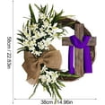 thumbnail image 5 of Lavender Cross Wreath for Easter Decor, Easter Cross Wreath with Purple Bow, Spring Front Door Decoration, Religious Home Decoration (1PCS, Purple, 16inch), 5 of 8