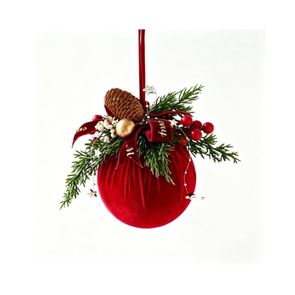 Feledorashia Christmas Bauble Centerpiece, Home Decoration, Christmas Accent for Shelf Mantel Table Entryway Party and Home Display, Material with Defined Shape and Display-Ready Construction