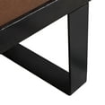 thumbnail image 5 of Noble House Gould Faux Leather Upholstered Oversized Loveseat with Accent Pillows, Cognac Brown and Black, 5 of 9