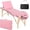 Pink, variant on PEXMOR Portable Massage Table, 84" x 24 Inch Height Adjustable 2-Fold Wooden Bed with Face Cradle & Carry Bag for Spa Lash Tattoo, Black
