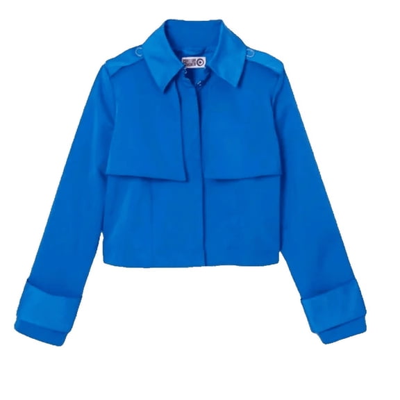 Black History Month Target x Sammy B Adult Plus Size Cropped Shacket - (Blue, 4X)