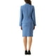 thumbnail image 3 of Conjuntos de falda para mujer INSPIRE CHIC, traje sin cuello, blazer y faldas lápiz, 2 piezas, atuendos elegantes, M gris azul, 3 of 6