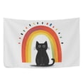 thumbnail image 6 of Yayeee Tapestry Wall Hanging for Bedroom 60 x 40" Home Decoration for Living Room, Black Cat Rainbow, 6 of 7