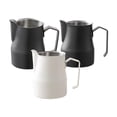 thumbnail image 1 of Espuma de leche para espresso, vaporizador de acero inoxidable con escala para capuchino Beige 500ml Negro 500ml Negro 350ml, 1 of 9