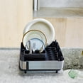 thumbnail image 3 of Joseph Joseph Extend Steel Plus Expandable Dish Rack with Wine Glass Holder, 3 of 9