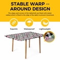 thumbnail image 4 of Valentine's Day Table Cloths for 6 Foot Rectangle Tables, Spring Roses Pink Bows Black White Plaid Patio Waterproof Elastic Fitted Tablecloths, Washable Rectangular Table Cover for Camping, 4 of 8