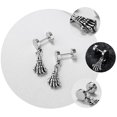 thumbnail image 4 of 1 par de pendientes elegantes de plata, pendientes elegantes para mujer, accesorio para la oreja para mujer, 4 of 6