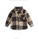 thumbnail image 1 of Conjunto De Franela Para Bebés, Niños Y Niñas, Camisa A Cuadros, Chaqueta, Manga Larga, Solapa, Botones, Camisas, Abrigos, Tops De Otoño Odeerbi LM103-1617, 1 of 9