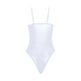 thumbnail image 4 of Aayomet Plus Size Lingerie Lingerie For Women See Through BodysuitOne Piece Mesh Thong Teddy Swimsuits Micro Bikini,White XL, 4 of 5