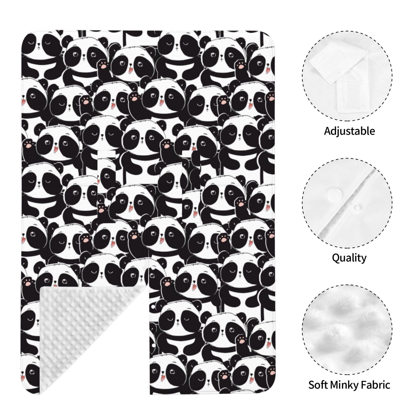 Naloa Panda Baby Car Seat Cover, Breathable Baby Carrier Cover, Multiuse Baby Carrier Cover & Nursing Breastfeeding Cover