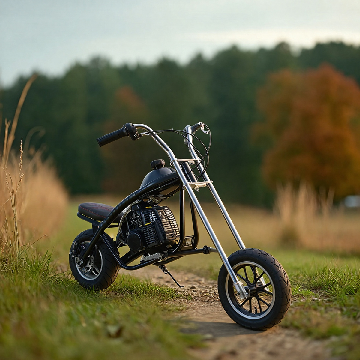 TOXOZERS 50cc Mini Bike,Gas-Powered EPA Approved Mini Dirt Bike with 12.5" 10" Tires,Pull Start,1L Tank,20MPH Top Speed,Black