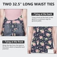 thumbnail image 6 of Pioneer Flower Floral Print Pattern Apron for Women and Men, Cotton Linen Waterproof with Pockets, Adjustable, 33x27 Inch for Kitchen, Gardening, BBQ, Salon, 6 of 6