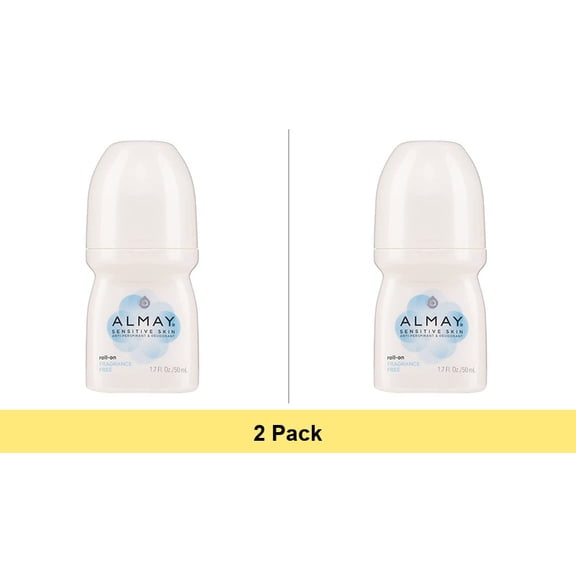 Almay Anti-Perspirant & Deodorant Sensitive Skin Roll-On Fragrance Free 1.7 oz - 2 Pack