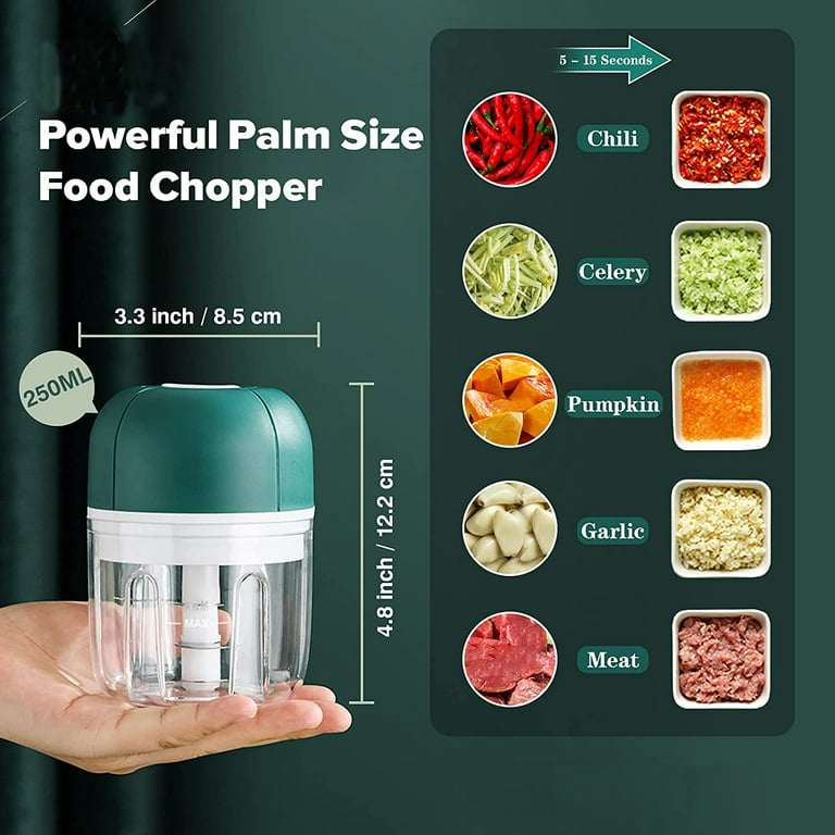 Electric Food Processor - 350ML Portable Garlic Chopper Mini Food Chopper - Wireless  Vegetable Masher With USB Charging Garlic Masher Mincer For Onions Meat  Spices - Yahoo Shopping