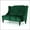 Emerald, variant on GDF Studio Leona Modern Glam Tufted Velvet Wingback Loveseat, Wine and Dark Brown
