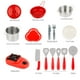 thumbnail image 3 of Olla Juego de cocina para niños de 57 piezas, juguetes de cocina para niños, juego de cocina con estuche de almacenamiento, juego de ollas y sartenes, delantal y gorro de chef, verduras, frutas para n Abanopi Olla, 3 of 5