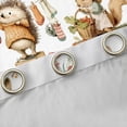thumbnail image 4 of Homewish Cartoon Rabbits Hedgehog Blackout Curtains Set of 2 (52x84 Each) For Children Teens Girls,Botanical Mushroom Window Curtains,Kawaii Animal Curtains and Drapes,Breathable Home Decor, 4 of 6