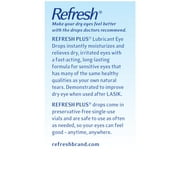 Refresh Plus Lubricant Eye Drops Preservative-Free Artificial Tears, 0.4 ml, 30 Count