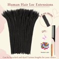 thumbnail image 3 of Cabello humano Loc Extensions MYCNIMY de 4 pulgadas, 60 mechones, 3 of 6