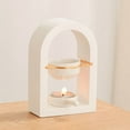 thumbnail image 3 of Golden Arch Ceramic Wax Melt Warmer-Essential Oil Burner, Tea Light Powered Wax Burner For Scented Wax & Oil, Romantic Home Decor Ambiance Diffuser, 3 of 6
