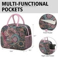 thumbnail image 3 of Sac à Lunch Artistique Ethnique Design Paisley Rétro Isolé Sac Thermique pour Extérieur, 3 of 6