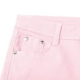 thumbnail image 5 of ZJXFGS Jean Shorts Womens, Modern City Cuffed Short with Pockets, 3 Inch Inseam Butt Lifting Stretch Twill/Denim Shorts, Cotton Shorts for Woman Pink 31, 5 of 6