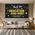 thumbnail image 4 of Black Background Thank You Banner with Gold Elements for Appreciating Hard Work Party Supplies Backdrop Decorations for Office Events Staff Parties and Recognition Ceremonies, 4 of 9