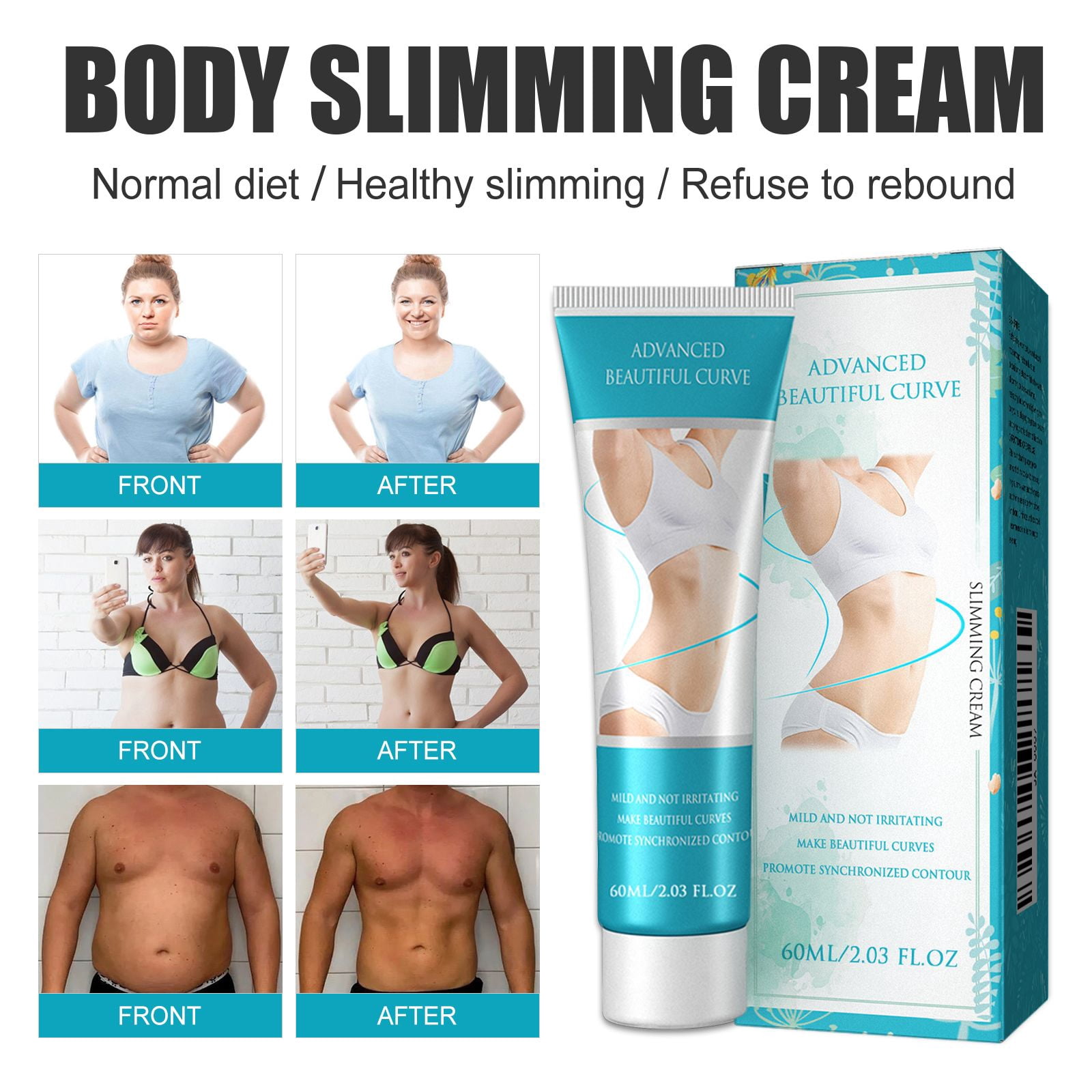 Alvantor Belly Firming Cream Moisturizing Nourishing Skin Tightening Cellulite Massage Ginger Extract, 2.03fl.oz