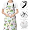 thumbnail image 4 of Zufioo Frog Wear Chef Hat Print Adult Waterproof Apron, Cooking Apron, Flower Arranging and Painting Apron-Adjustable Straps, with Pockets, Kitchen Supplies-One Size, 4 of 9