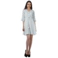 thumbnail image 2 of Moomaya Robe Mini à Cordon en Crêpe Poly Imprimé Grande Taille Robe Chemise pour Femmes, 2 of 4