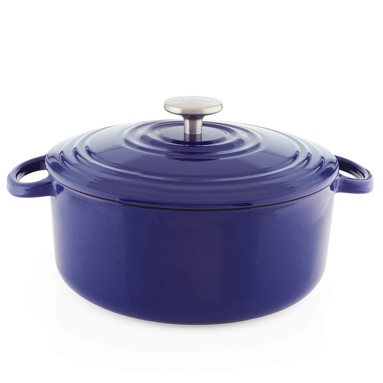 Chantal TC32260 BL 5qt Round Enamel Dutch OvenCobalt Blue Cast Iron