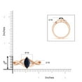 thumbnail image 5 of ANGARA Natural 1.15 ct Blue Sapphire Engagement Ring with Diamonds in 14K Rose Gold for Women (Size-10x5mm) | September Birthstone, Anniversary, Jewelry Gift for Women | Natural Blue Sapphire Ring, 5 of 10