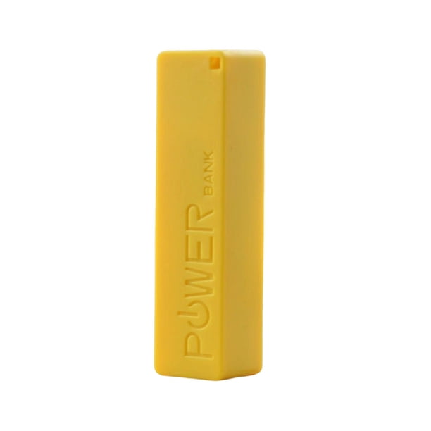 Methold Banco de energía compacto, útil, práctico, reutilizable, USB de plástico, caja de carga, accesorios electrónicos, suministros de Cargadores de dispositivos electrónicos Amarillo