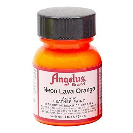 - Angelus Shoe Polish - Neon Leather Paint - Lava Orange